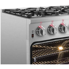 Forno Massimo 36" Dual Fuel Range in Stainless Steel - FFSGS6125-36