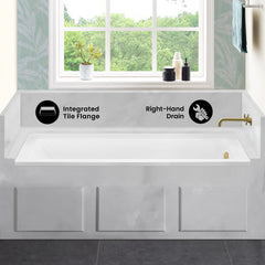Swiss Madison Voltaire 60" X 30" Right-Hand Drain Alcove Bathtub - SM-DB560 - The Home Selection
