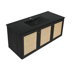 Swiss Madison Classe 48" Wall-Mounted Bathroom Vanity with Black Sink Top - SM-BV2807