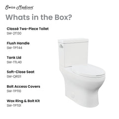 Swiss Madison Classé Two-Piece Elongated Toilet Side Flush 1.28 gpf - SM-2T130 - The Home Selection