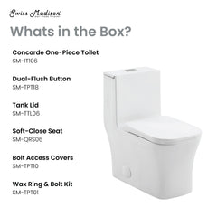 Swiss Madison Concorde One-Piece Square Toilet Dual-Flush 1.1/1.6 gpf - SM-1T106 - The Home Selection