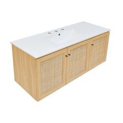 Swiss Madison Classe 48" Wall-Mounted Bathroom Vanity with 3-Hole Widespread Sink Top - SM-BV2807
