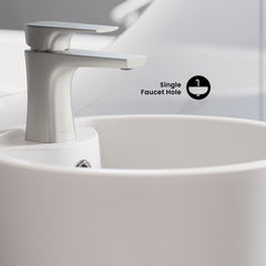 Swiss Madison Monaco Circular Basin Pedestal Sink - SM-PS307 - The Home Selection
