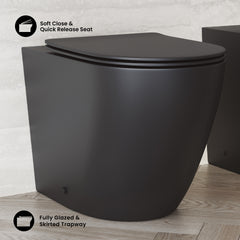 St. Tropez Back-to-Wall Elongated Toilet Bowl - SM-WT514 - The Home Selection