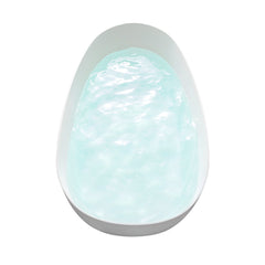 Altair Giotto 67" x 34" Solid Surface Soaking Bathtub in Matte White with Matte White Drain and Integrated Overflow