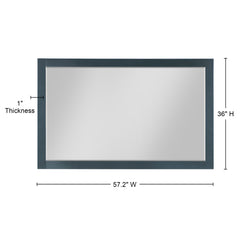 Altair Maribella 58" Rectangular Bathroom Wood Framed Wall Mirror