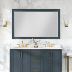 Altair Maribella 58" Rectangular Bathroom Wood Framed Wall Mirror
