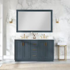 Altair Maribella 58" Rectangular Bathroom Wood Framed Wall Mirror