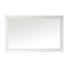 Altair Maribella 58" Rectangular Bathroom Wood Framed Wall Mirror - White