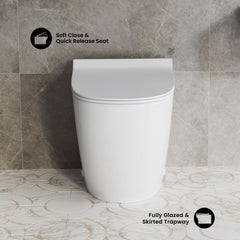 Swiss Madison St. Tropez Back to Wall Concealed Tank Toilet Bowl Bundle in Glossy White - SM-WK514-01C