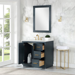 Altair Gazsi 36" Single Bathroom Vanity Set in Charcoal Blue