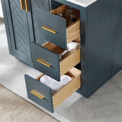 Altair Gazsi 36" Single Bathroom Vanity Set in Charcoal Blue
