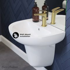 Swiss Madison Caché 21" Wall-Mount Bathroom Sink - SM-WS321 - The Home Selection