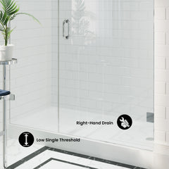 Swiss Madison Voltaire 60" x 32" Right-Hand Drain, Shower Base - SM-SB514 - The Home Selection