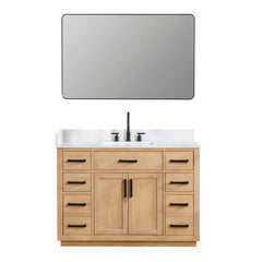 Altair Gavino 48" Single Bathroom Vanity with Grain White Engineered Stone Countertop