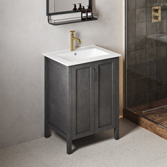 Swiss Madison Avallon 24" Bathroom Vanity in Matte Black - SM-BV280MB - The Home Selection