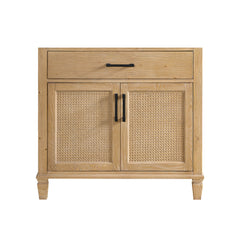 Altair Solana 36" Single Bathroom Cabinet Vanity Base in Weathered Fir without Top and Sink, no Mirror