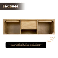 Altair Solana 72" Double Bathroom Vanity in Weathered Fir with Calacatta White Quartz Countertop