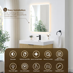 Altair Livia 36" Wall-mounted Single Bathroom Vanity in Nature Brown with White Artificial Drop-in Sink