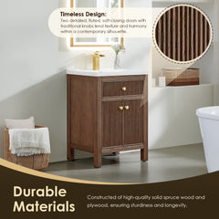 Altair Cerrito 24" Single Bathroom Vanity with White Ceramic Integrated Sink