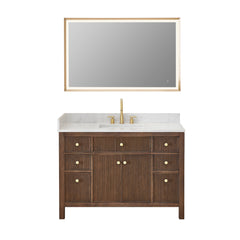 Altair Cerrito 48" Single Bathroom Vanity with Grain White Engineered Stone Countertop
