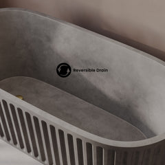 Swiss Madison Delice 67" Freestanding Concrete Bathtub, Drain Included - SM-FB1201