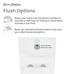 Swiss Madison ﻿﻿﻿Virage One Piece Elongated ﻿Toilet with Touchless Retrofit Dual Flush 1.1/1.6 gpf - SM-1TK118 - The Home Selection