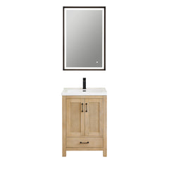 Altair Bondi 24" Single Bathroom Vanity in Light Brown with White Ceramic Drop-in Sink