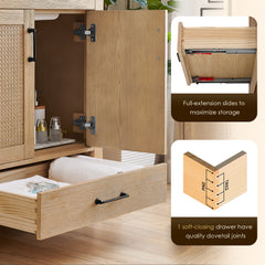Altair Bondi 30" Single Bathroom Vanity in Light Brown with White Artificial Drop-in Sink