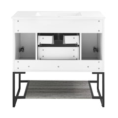 Swiss Madison Marseille 36" Bathroom Vanity in Oak - SM-BV143 - The Home Selection