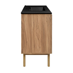 Swiss Madison Classe 48" Freestanding Bathroom Vanity in Golden Oak with Black Sink Top - SM-BV665MB