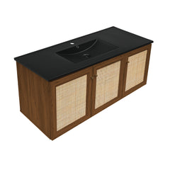 Swiss Madison Classe 48" Wall-Mounted Bathroom Vanity with Black Sink Top - SM-BV2807