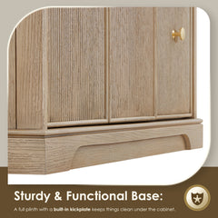 Altair Barnett 36" Single Bathroom Vanity in Natural Oak with Grain White Engineered Stone Countertop No Mirror