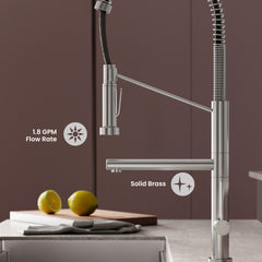 Swiss Madison Novuet Single Handle, Pull-Down Kitchen Faucet with Pot Filler SM-KF74