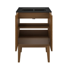Swiss Madison Bosse 24" Freestanding Bathroom Vanity with Black 3-Hole Centerset Sink Top - SM-BV8801