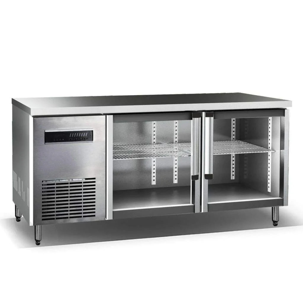 KingsBottle 59" Double Glass Back Bar Cooler for Multiple Bottles-On Sale - KBU380SS