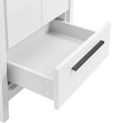 Swiss Madison Virage 24 in. White Bathroom Vanity With Ceramic Sink Top - SM-BV730W - The Home Selection