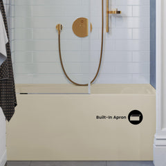 Swiss Madison Voltaire 48" X 32" Right-Hand Drain Alcove Bathtub with Apron in Bisque - SM-AB551BQ - The Home Selection