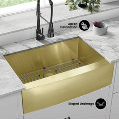 Swiss Madison Rivage 30" x 21" Stainless Steel, Single Basin, Farmhouse Kitchen Sink with Apron - SM-KS759 - The Home Selection