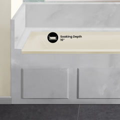 Swiss Madison Voltaire 60" X 30" Right-Hand Drain Alcove Bathtub in Bisque - SM-DB560BQ - The Home Selection