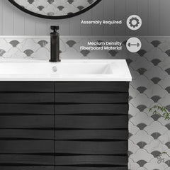 Swiss Madison Cascade 24" Bathroom Vanity in Black - SM-BV470B