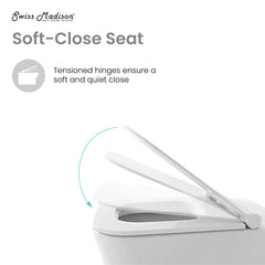 Swiss Madison Concorde Back to Wall Concealed Tank Toilet Bowl Bundle in Glossy White - SM-WK555-01C