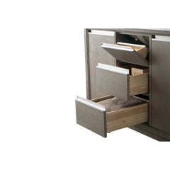 Vanity Art 60-Inch Small Bathroom Vanity: Single Sink, Ceramic Top, Soft-Closing Doors & Drawers, Solid Wood Frame - CVH60S