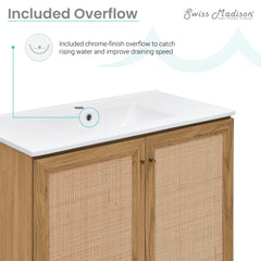 Swiss Madison Classe 36" Freestanding Bathroom Vanity with Sink Top - SM-BV663W - The Home Selection