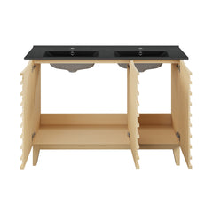 Swiss Madison Cascade 48 Bathroom Vanity With Black Ceramic Sink Top - SM-BV557