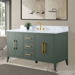 Vanity Art 60'' Single Bathroom Vanity with Engineered Marble Countertop - CVI60S