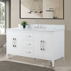 Vanity Art 60'' Single Bathroom Vanity with Engineered Marble Countertop - CVI60S
