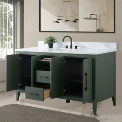 Vanity Art 60'' Single Bathroom Vanity with Engineered Marble Countertop - CVI60S