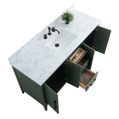 Vanity Art 60'' Single Bathroom Vanity with Engineered Marble Countertop - CVI60S