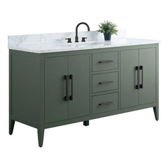 Vanity Art 60'' Single Bathroom Vanity with Engineered Marble Countertop - CVI60S
